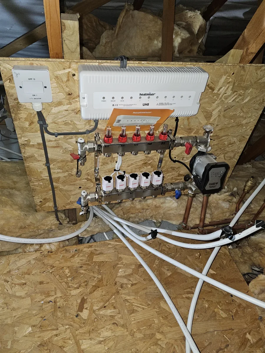 Wiring controls and connections for a zoned heating system